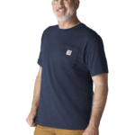 Carhartt Navy Large Men's Loose Fit Heavyweight Short-Sleeve Pocket T-Shirt
