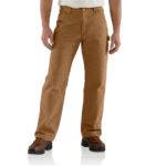 Carhartt Carhartt Brown 38W x 30L Men's Loose Straight Washed Duck Lined Dungaree Brown W38 x L30