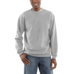 Carhartt Heather Grey 4X-Large mens Midweight Crewneck (Big & Tall) athletic sweatshirts Big Tall US