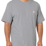 Carhartt Heather Grey XX-Large Mens Loose Fit Heavyweight Short-Sleeve Pocket T-Shirt Work Utility t Shirts US