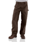 Carhartt Dark Brown 32W x 32L Men's Loose Straight Washed Duck Double-Front Dungaree W32 x L32
