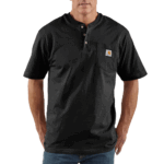 Carhartt Black XX-Large Tall Mens Loose Fit Heavyweight Short-Sleeve Pocket T-Shirt (Big & Tall) Henley Shirts US