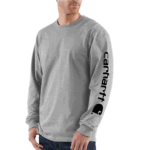 Carhartt Heather Grey Medium Mens K231 Fashion t Shirts Heather Gray US