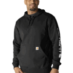 Carhartt Black Large Tall Men's Logo Hooded Work Sweatshirt Big and Tall