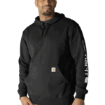 Carhartt Black 3X-Large Tall mens Loose Fit Midweight Logo Sleeve Graphic fashion sweatshirts US