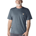 Carhartt Bluestone Medium Mens Loose Fit Heavyweight Short-Sleeve Pocket T-Shirt Work Utility t Shirts US