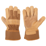Carhartt Brown 2X-Large (Pack of 1) Men's Duck Synthetic Leather Safety Cuff Glove