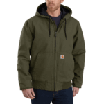 Carhartt Moss X-Large Tall mens Loose Fit Washed Duck Insulated Active Jacket (Big & Tall) Work Utility Outerwear X-Large US