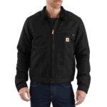 Carhartt Black Large Tall mens Duck Detroit Jacket (Big & Tall) Work Utility Outerwear US