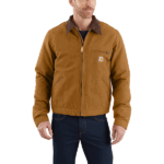 Carhartt Carhartt Brown 4X-Large Big Tall mens Duck Detroit Jacket (Big & Tall) Work Utility Outerwear Brown 4X-Large US