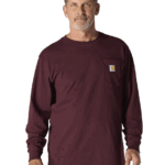 Carhartt Port 4X-Large Tall Men's Loose Fit Heavyweight Long-Sleeve Pocket T-Shirt TLL-4XL