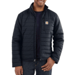 Carhartt Navy X-Large Tall Mens Rain Defender Relaxed Fit Lightweight Insulated Jacket (Big & Tall) Work Utility Outerwear X-Large Big Tall US