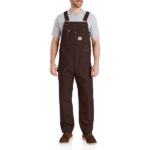 Carhartt Dark Brown 38W x 36L Mens Relaxed Fit Duck Bib Overall Work Utility Outerwear 38W X 36L US