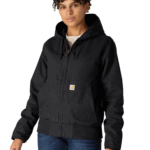 Carhartt Black X-Small Womens Wj130 Washed Duck Active Jac Work Utility Outerwear US