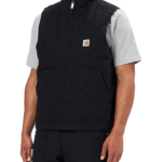 Carhartt Black X-Large Mens Sherpa Lined Mock-Neck Vest Work Utility Outerwear US