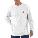 Carhartt 5X-Large Mens Loose Fit Heavyweight Long-Sleeve Pocket Work Utility T-Shirt White US