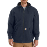 Carhartt Navy X-Large Tall mens Rain Defender Loose Fit Midweight Thermal-lined Full-zip (Big & Tall) Sweatshirt New X-Large Big Tall US