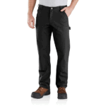 Carhartt Black 35W x 30L Men's Relaxed Straight Rugged Flex Duck Double-Front Dungaree W35 x L30
