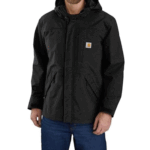 Carhartt Black Large Big Tall Mens Storm Defender Loose Fit Heavyweight Jacket Work Utility Outerwear Large US