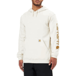 Carhartt XX-Large Mens Loose Fit Midweight Logo Sleeve Graphic Hooded Sweatshirt Malt US