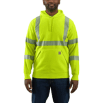 Carhartt Brite Lime 3X-Large Big High-Visibility Rain Defender Loose Fit Midweight Class 3 Sweatshirt