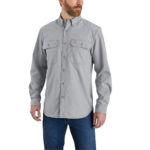 Carhartt Steel Large Mens Force Relaxed Fit Lightweight Long- Sleeve Work Utility T Shirt US