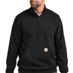 Carhartt Black 4X-Large Loose Fit Midweight Quarter-Zip Mock-Neck Sweatshirt