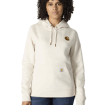 Carhartt Malt/Carhartt Brown X-Small Women's Relaxed Fit Midweight Logo Sleeve Graphic Sweatshirt Malt/ Brown
