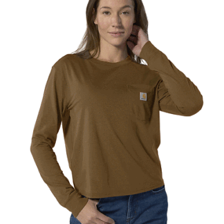 Carhartt Loose Fit Lightweight Long-sleeve Crewneck Pocket T-shirt