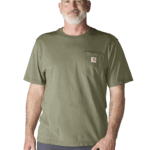 Carhartt Dusty Olive Medium Men's Loose Fit Heavyweight Short-Sleeve Pocket T-Shirt