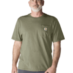 Carhartt Dusty Olive 5X-Large Men's Loose Fit Heavyweight Short-Sleeve Pocket T-Shirt