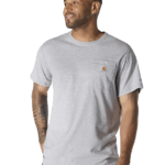 Carhartt Heather Grey Small Men's Force Relaxed Fit Midweight Short-Sleeve Pocket T-Shirt