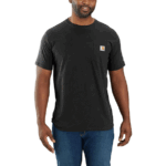 Carhartt Black 4X-Large Men's Force Relaxed Fit Midweight Short-Sleeve Pocket T-Shirt