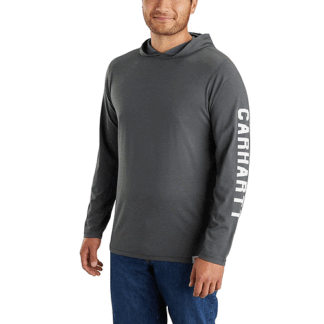 Carhartt Force Relaxed Fit Midweight Long-sleeve Logo Graphic Hooded T-shirt