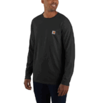 Carhartt Black XX-Large Men's Force Relaxed Fit Midweight Long-Sleeve Pocket T-Shirt