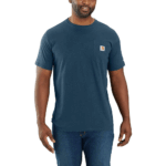 Carhartt Light Huron Heather Medium Men's Force Relaxed Fit Midweight Short-Sleeve Pocket T-Shirt