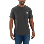 Carhartt Carbon Heather XX-Large Men's Force Relaxed Fit Midweight Short-Sleeve Pocket T-Shirt