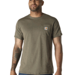 Carhartt Basil Heather XX-Large Tall Men's Force Relaxed Fit Midweight Short-Sleeve Pocket T-Shirt XX-Large/Tall