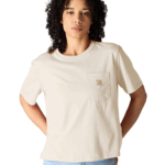 Carhartt Oat Milk Heather 2X Women's Tencel ??? Fiber Series Loose Fit Short-Sleeve Pocket T-Shirt