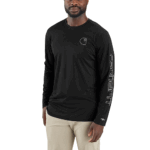 Carhartt Black X-Large Men's Force Sun Defender??? Lightweight Long-Sleeve Logo Graphic T-Shirt
