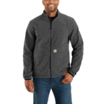 Carhartt Carbon Heather Medium Men's Full-Zip Relaxed Fit Fleece Jacket