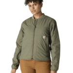 Carhartt Dusty Olive Large Women's Rain Defender Loose Fit Lightweight Insulated Jacket