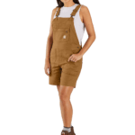 Carhartt Carhartt Brown X-Small Women's Rugged Flex Relaxed Fit Canvas Shortall Brown