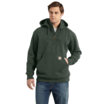 Carhartt Forestry Green Medium Men's Rain Defender Loose Fit Heavyweight Quarter-Zip Sweatshirt