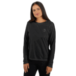 Carhartt Black Medium Women's Force Sun Defender Lightweight Long-Sleeve Graphic T-Shirt