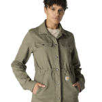 Carhartt Dusty Olive Medium Women's TENCEL Fiber Series Relaxed Fit Canvas Coat