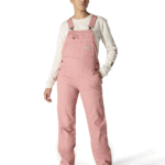 Carhartt Rose Tint Medium Short Women's Rugged Flex Loose Fit Canvas Bib Overall Medium/Short