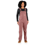Carhartt Rose Tint Small Women's Rugged Flex Loose Fit Canvas Bib Overall