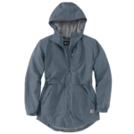 Carhartt IronBlue 2X Women's Rain Defender Relaxed Fit Lightweight Coat Iron Blue