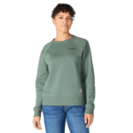 Carhartt Green Slate Heather Medium Women's Sawyer Crewneck Sweatshirt